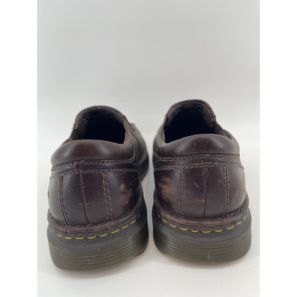 Doc Dr Martens Tevin Brown Leather Stitched Slip On Loafer Men's Size 11 M - Picture 4 of 9